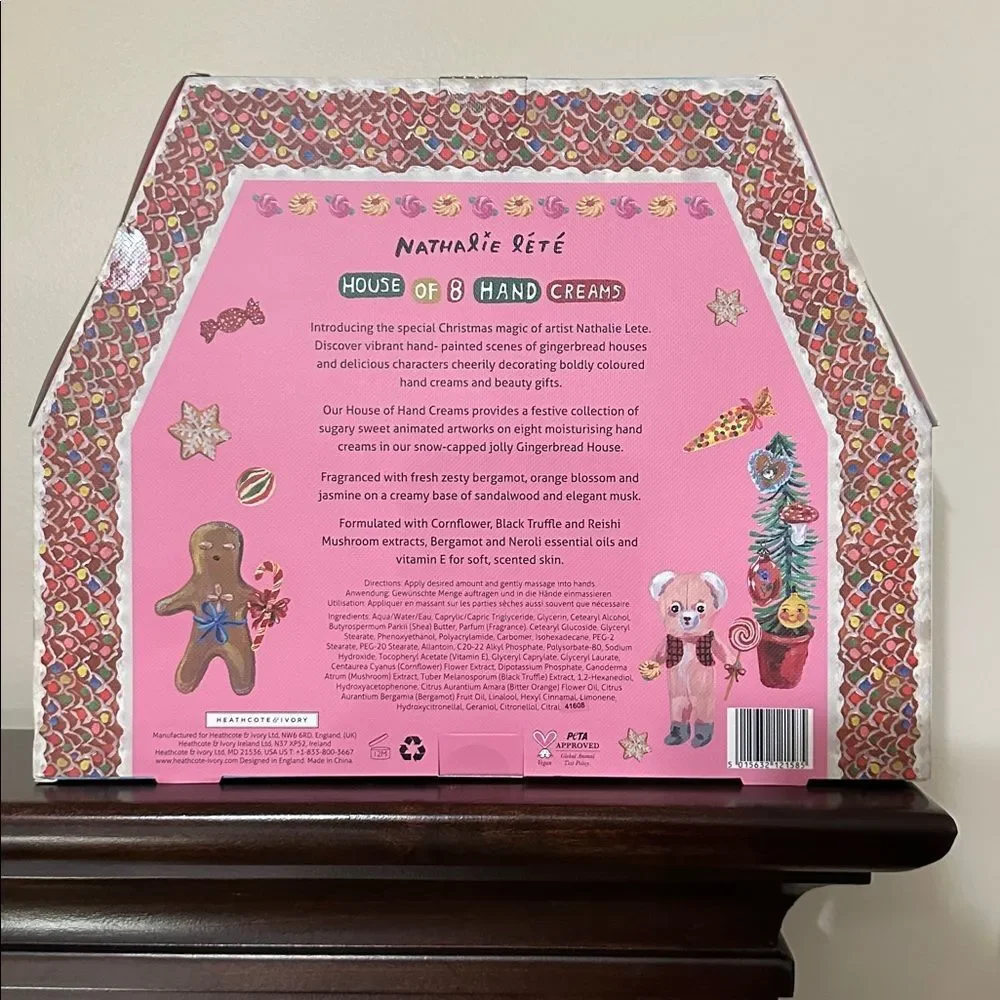 Anthropologie x Nathalie Lete Gingerbread House Shaped set of 8 Hand Creams
